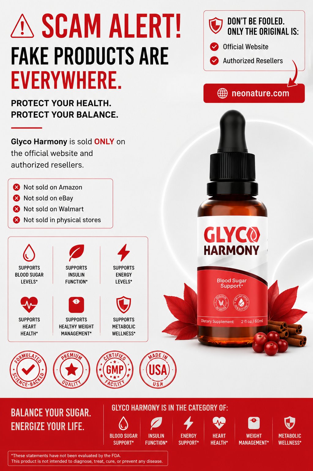 Glyco Harmony scam alert